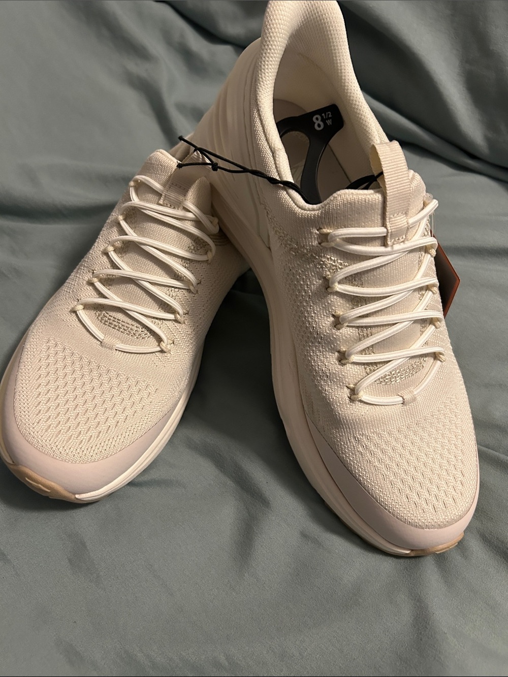 AViA Cream Knit Athletic Sneakers